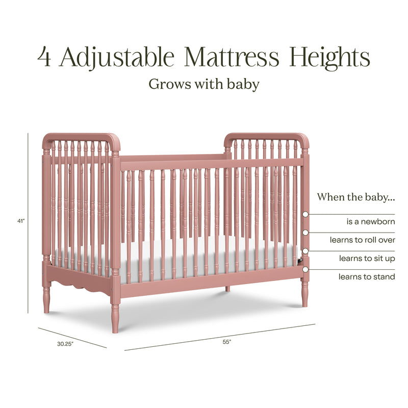 Namesake Liberty 3-in-1 Convertible Spindle Crib with Toddler Bed Conversion Kit