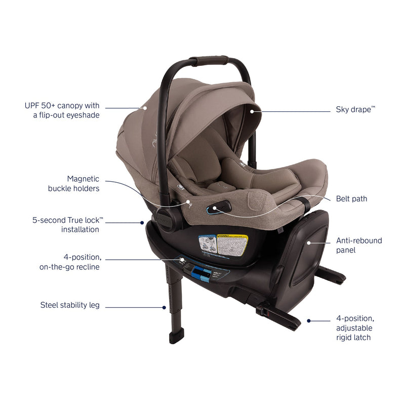 Nuna PIPA Aire RX Infant Car Seat + RELX Base