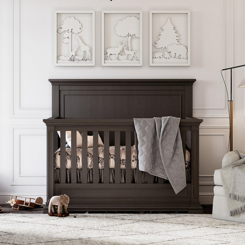 Silva Furniture Jackson Crib | 5-in-1 Convertible | Solid Wood