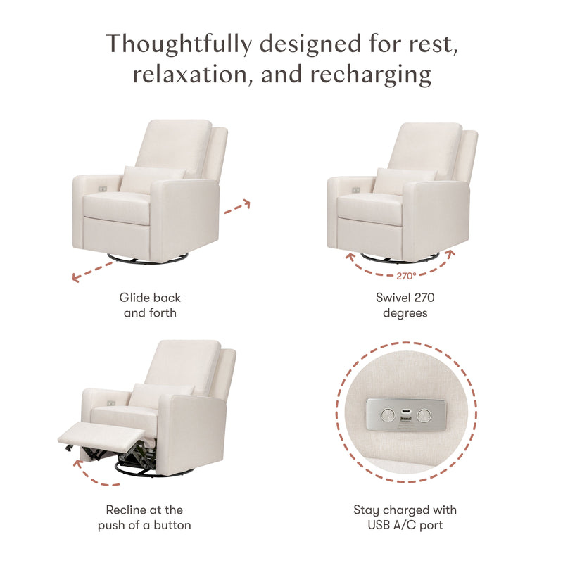 Babyletto Sigi Electronic Recliner and Glider with USB Port