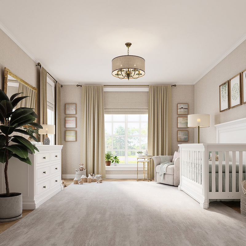 Silva Furniture Jackson Crib | 5-in-1 Convertible | Solid Wood