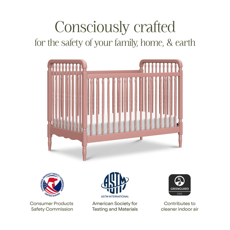 Namesake Liberty 3-in-1 Convertible Spindle Crib with Toddler Bed Conversion Kit