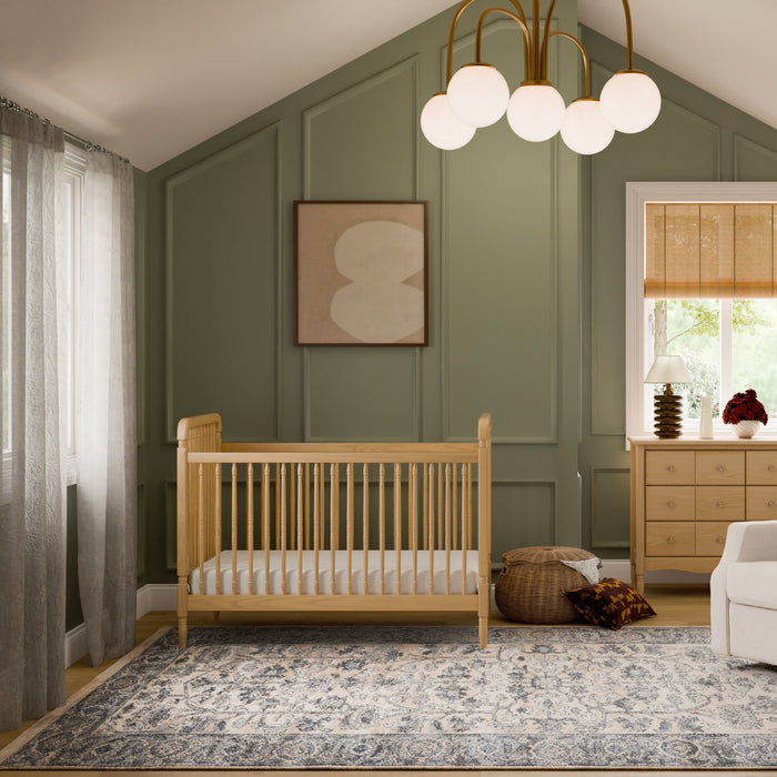 Namesake Liberty 3-in-1 Convertible Spindle Crib with Toddler Bed Conversion Kit