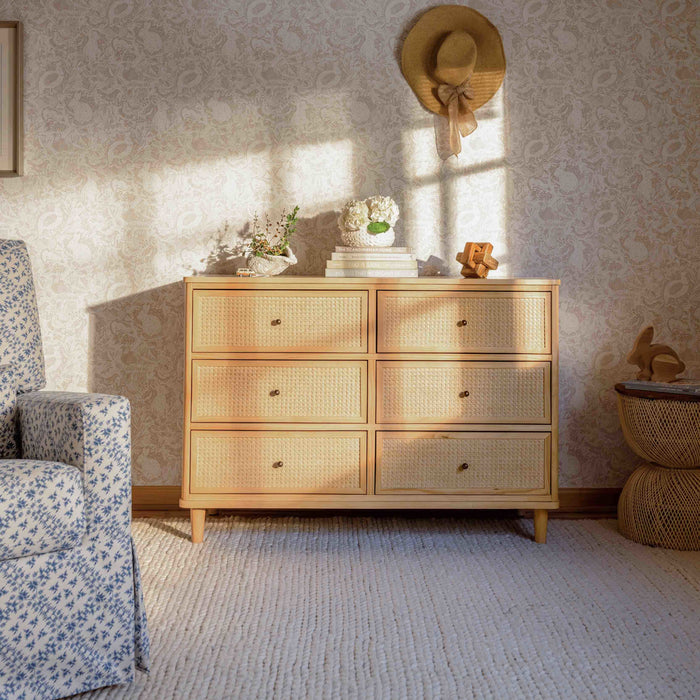 Namesake Marin with Cane 6 Drawer Dresser