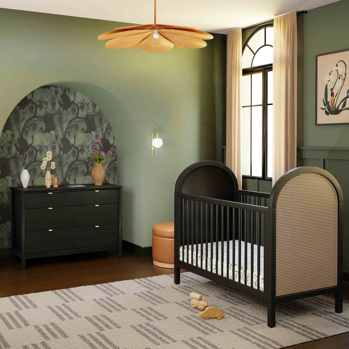 Babyletto Bondi Cane 3-in-1 Convertible Crib with Toddler Bed Conversion Kit