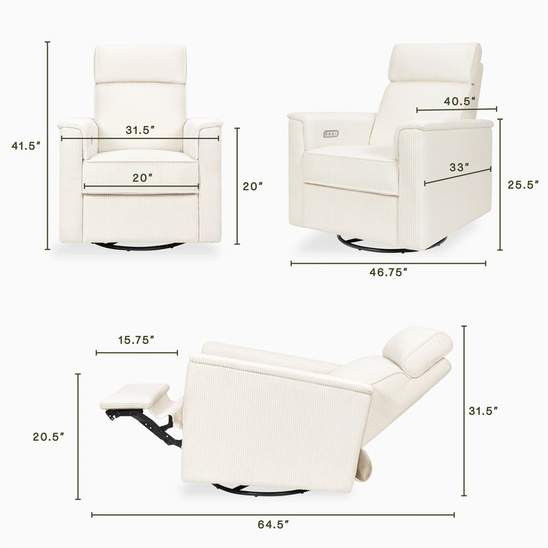 Namesake Willa Plus Power Glider Recliner + Power Headrest