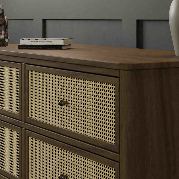 Namesake Marin with Cane 6 Drawer Dresser