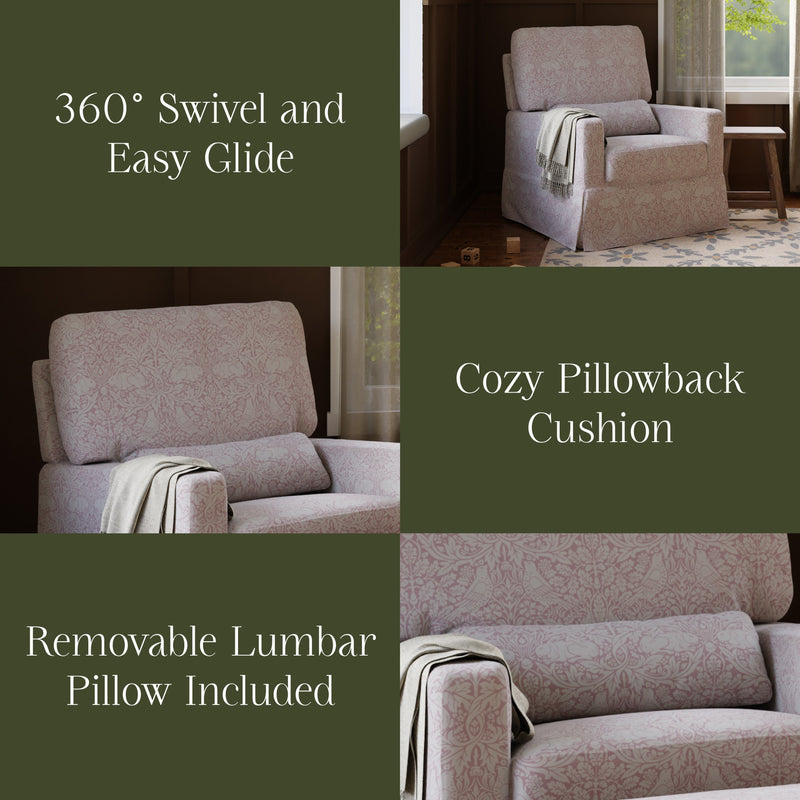 Morris & Co. x Namesake Crawford Pillowback Comfort Swivel Glider