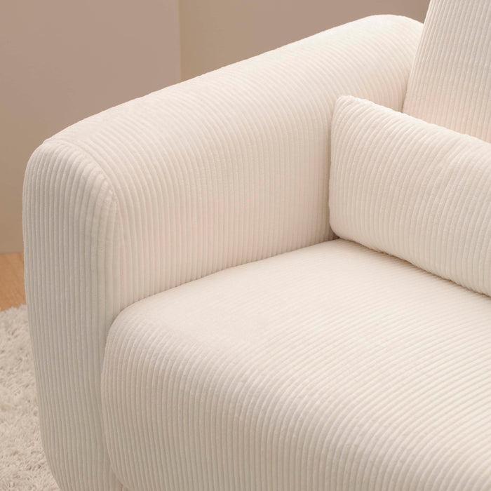 Babyletto Tuba Extra Wide Swivel Glider in Corduroy