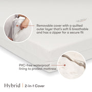 M5397C,Babyletto,Pure Core 4 Midi Crib Mattress w/ Hybrid Cover