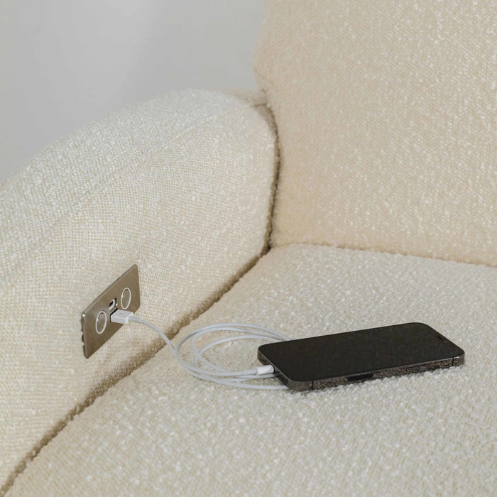 Babyletto Nami Electronic Recliner and Swivel Glider Recliner with USB port