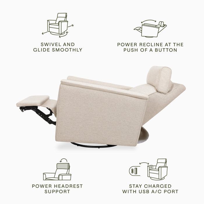 Monogram by Namesake Willa Plus Power Glider Recliner + Power Headrest