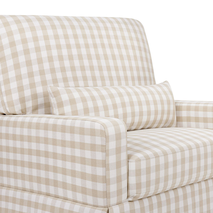 Namesake Crawford Pillowback Chair and a Half Comfort Swivel Glider