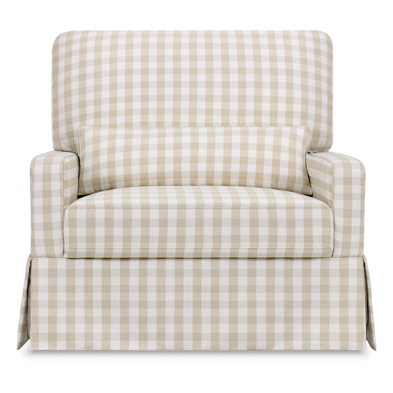 Namesake Crawford Pillowback Chair and a Half Comfort Swivel Glider