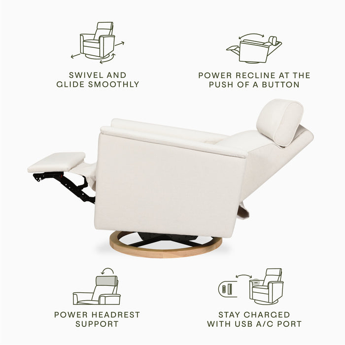 Monogram by Namesake Willa Plus Power Glider Recliner + Power Headrest