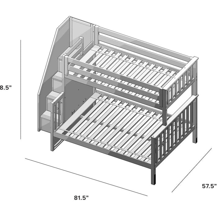 Jackpot Deluxe Newcastle Twin over Full Staircase Bunk