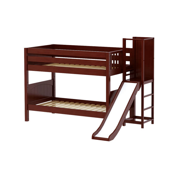 Maxtrix Twin Low Bunk Bed with Slide Platform
