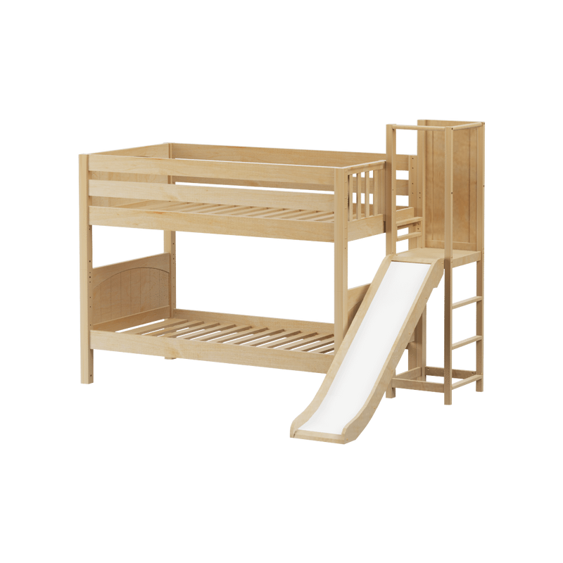 Maxtrix Twin Low Bunk Bed with Slide Platform