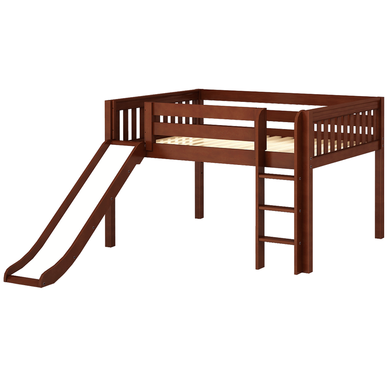 Maxtrix Full Low Loft Bed with Slide