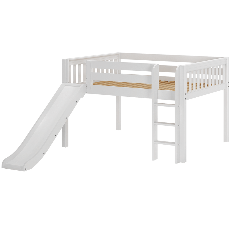 Maxtrix Full Low Loft Bed with Slide