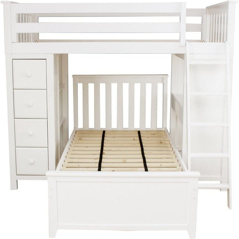 Jackpot Deluxe Kensington Loft Bed Storage Study + Twin Bed