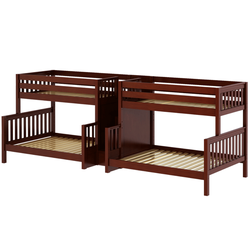 Maxtrix Twin XL over Full XL Quadruple Bunk Bed with Stairs