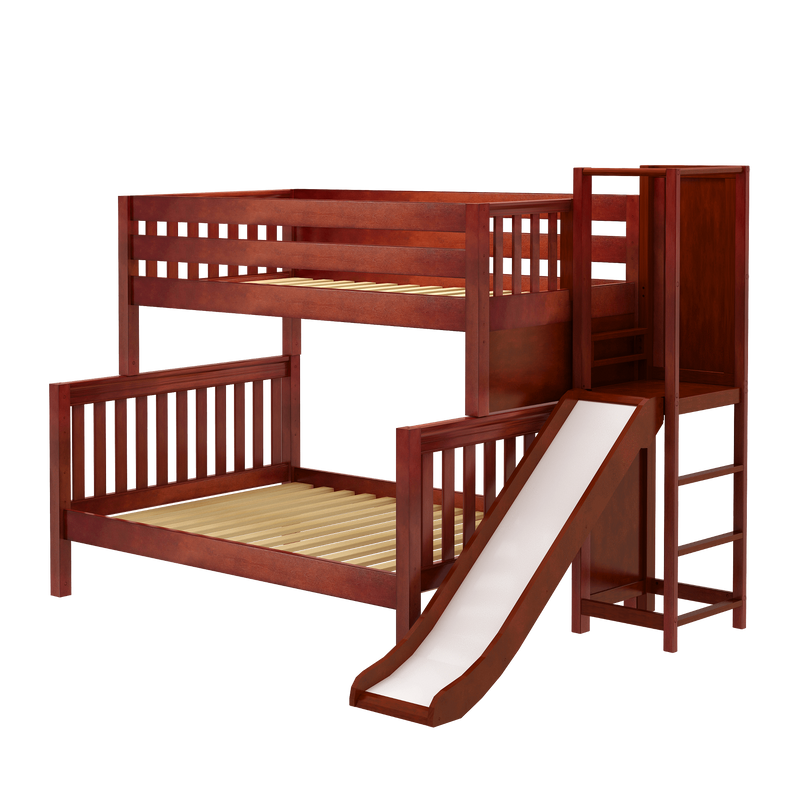 Maxtrix Medium Twin over Full Bunk Bed with Slide Platform