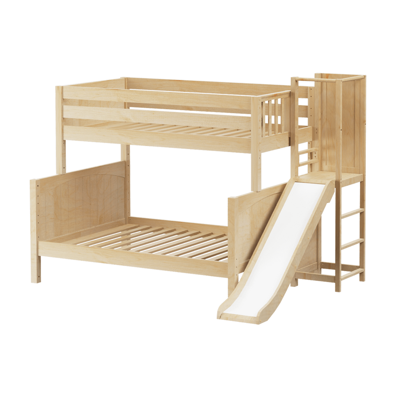 Maxtrix Medium Twin over Full Bunk Bed with Slide Platform