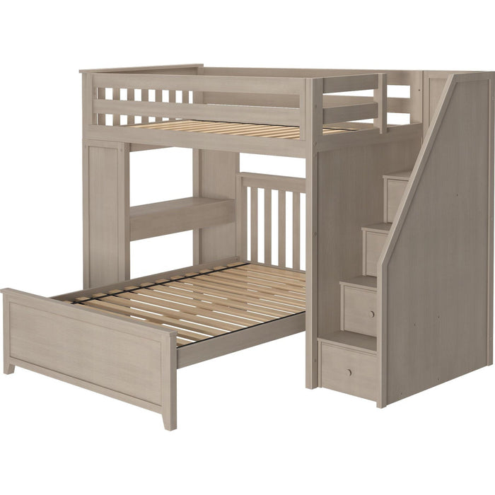 Jackpot Deluxe Brighton Staircase Loft Bed Desk + Full Bed
