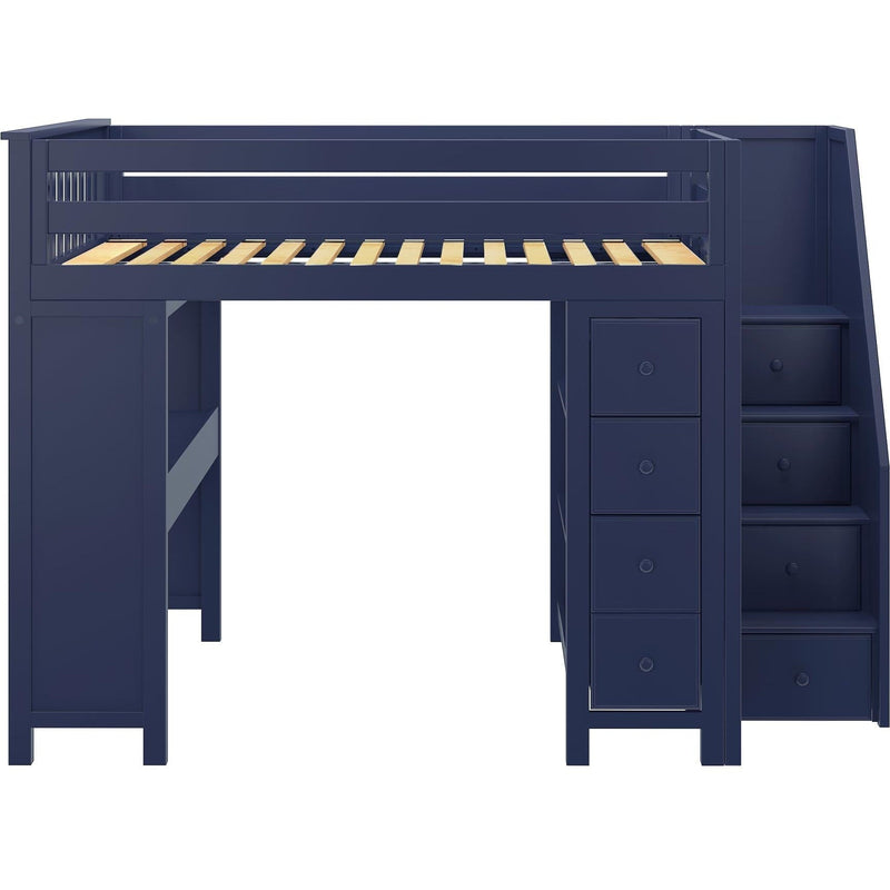 Jackpot Deluxe Buxton Full Size Loft with Staircase + Desk + Storage