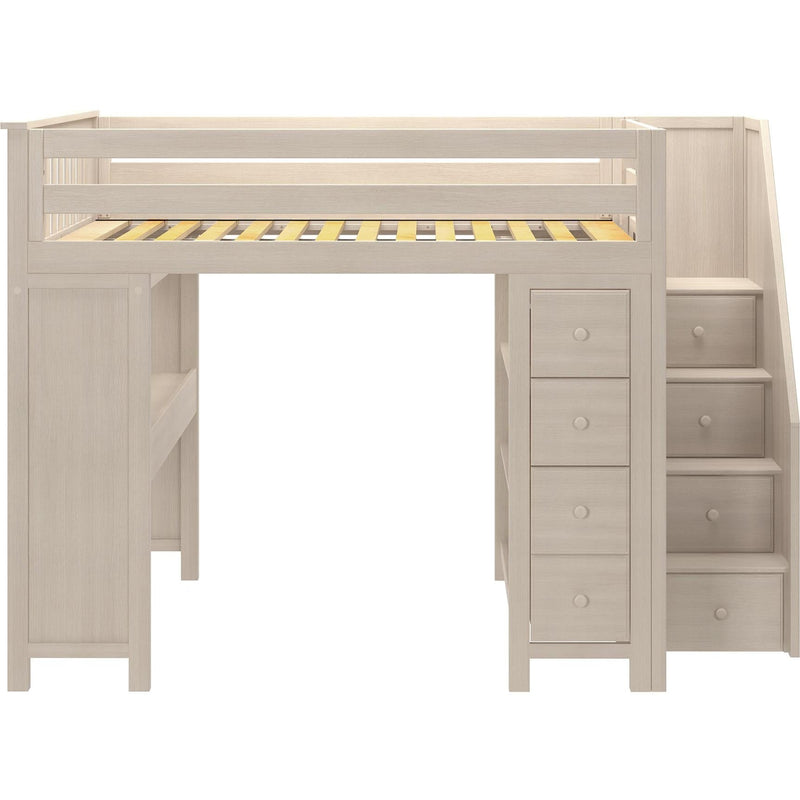 Jackpot Deluxe Buxton Full Size Loft with Staircase + Desk + Storage