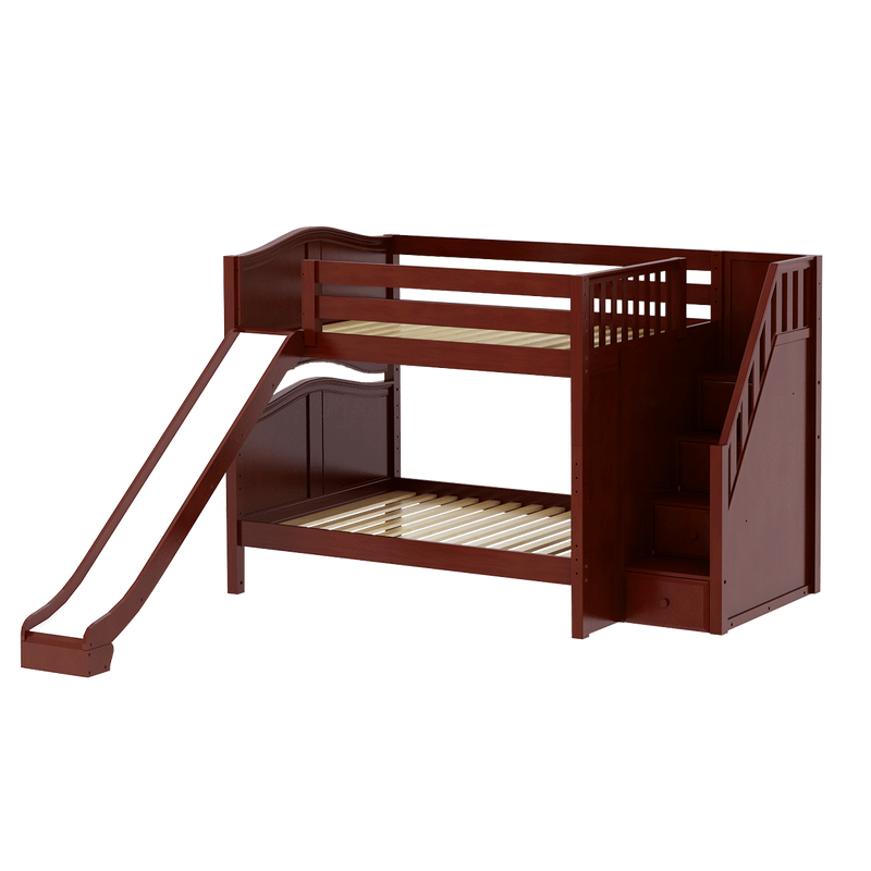 Maxtrix Full Medium Bunk Bed with Stairs + Slide