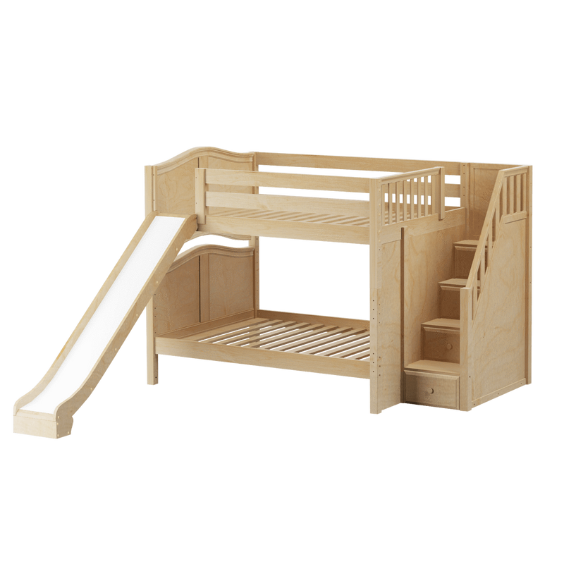 Maxtrix Full Medium Bunk Bed with Stairs + Slide