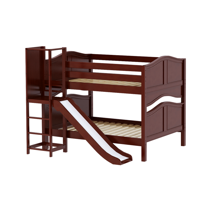 Maxtrix Full Low Bunk Bed with Slide Platform