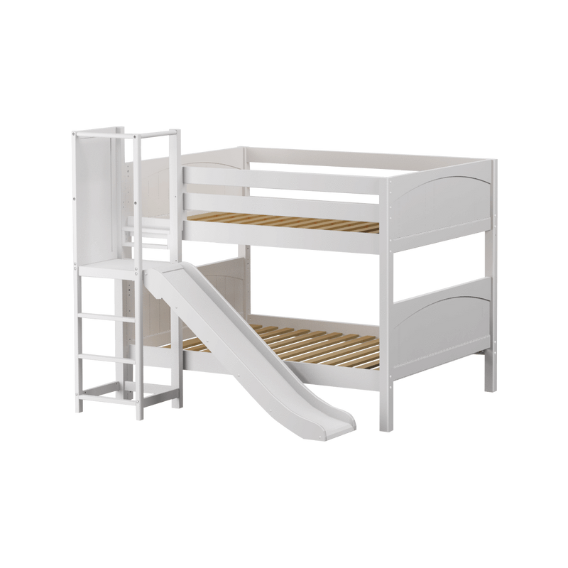 Maxtrix Full Low Bunk Bed with Slide Platform
