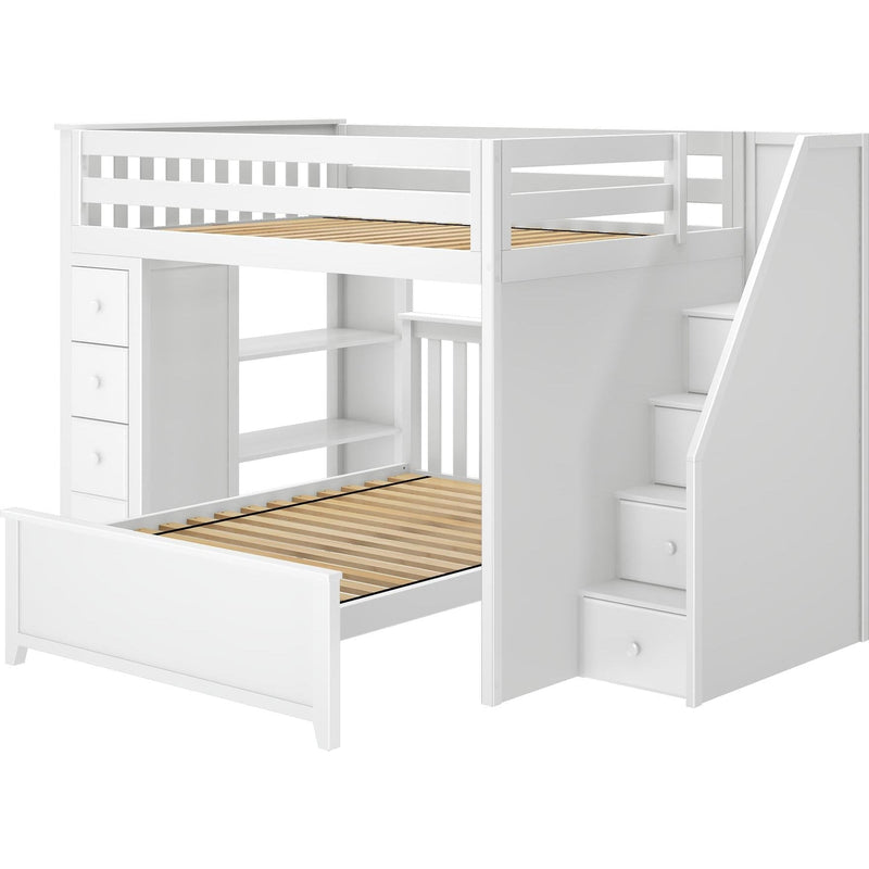 Jackpot Deluxe Cheltenham Full Over Full L-Shape Bunk with Staircase + Storage