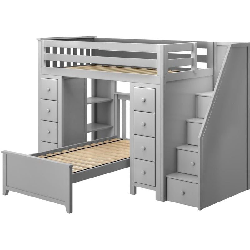 Jackpot Deluxe Chester Staircase Loft Bed Storage + Twin Bed