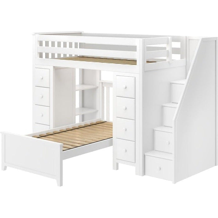 Jackpot Deluxe Chester Staircase Loft Bed Storage + Twin Bed