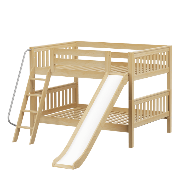 Maxtrix Full Low Bunk Bed with Slide
