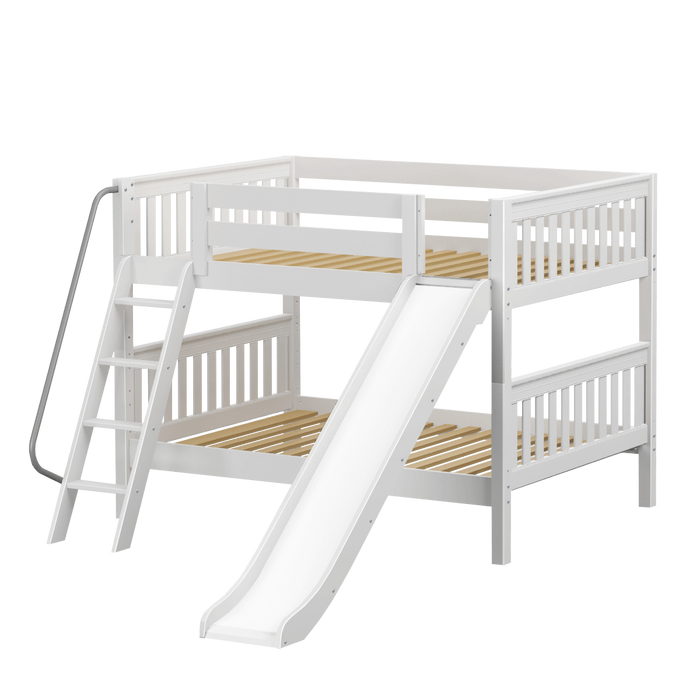 Maxtrix Full Low Bunk Bed with Slide
