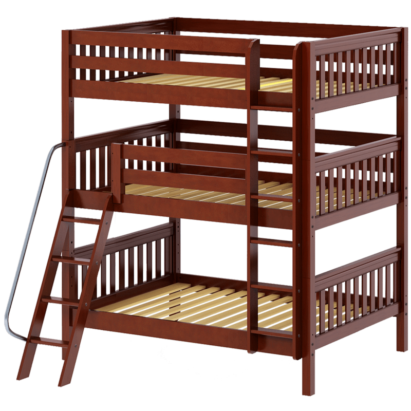Maxtrix Full Triple Bunk Bed with Straight Ladder