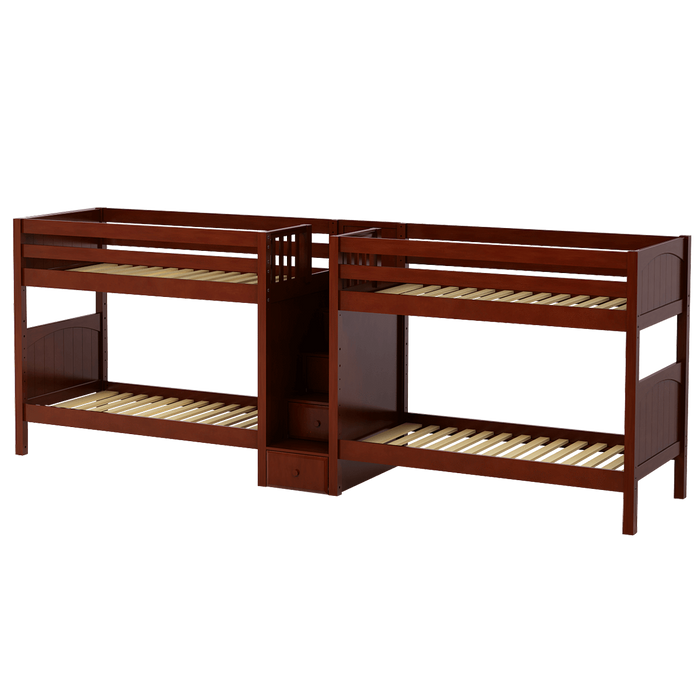 Maxtrix Twin Medium Quadruple Bunk Bed with Stairs