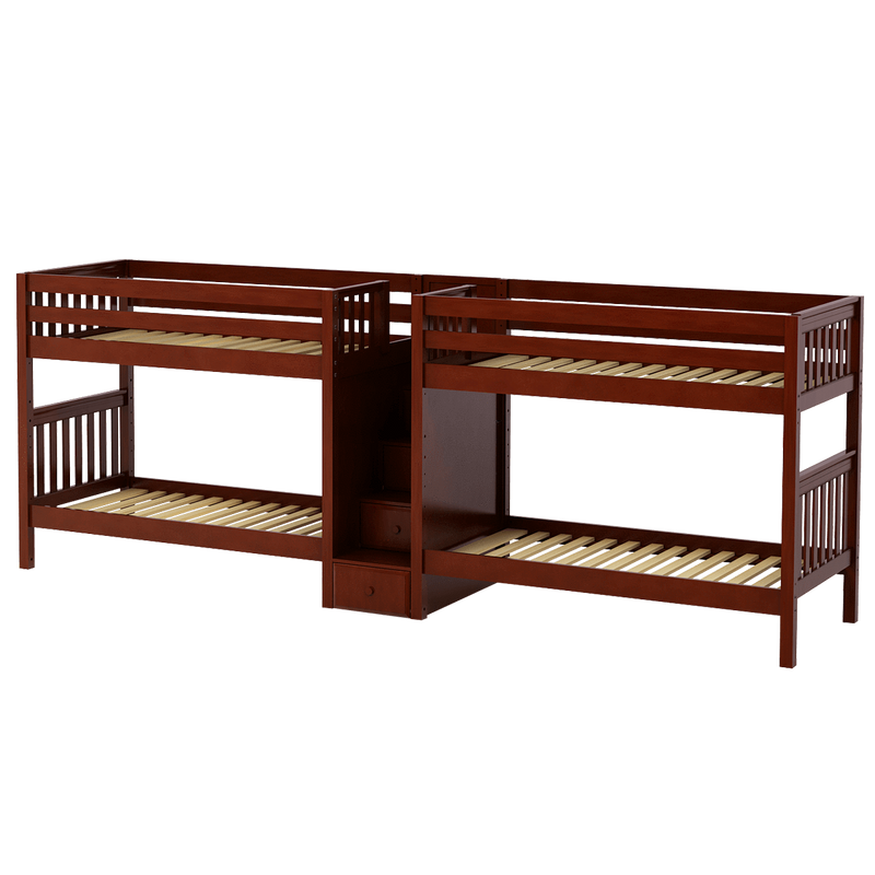 Maxtrix Twin Medium Quadruple Bunk Bed with Stairs