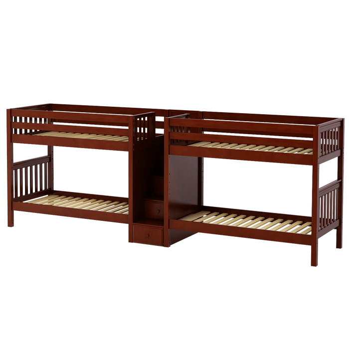 Maxtrix Twin Medium Quadruple Bunk Bed with Stairs