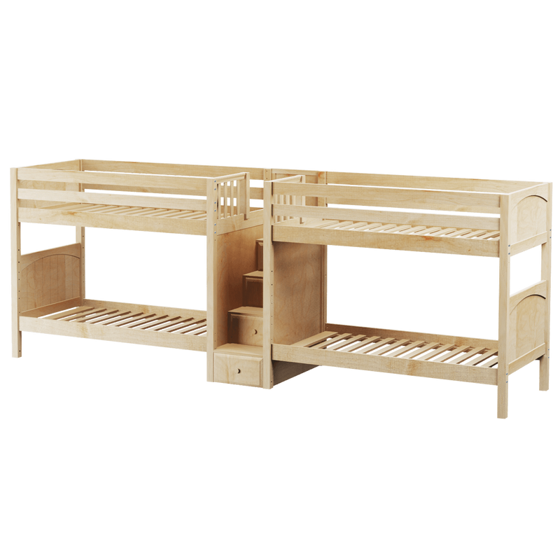 Maxtrix Twin Medium Quadruple Bunk Bed with Stairs