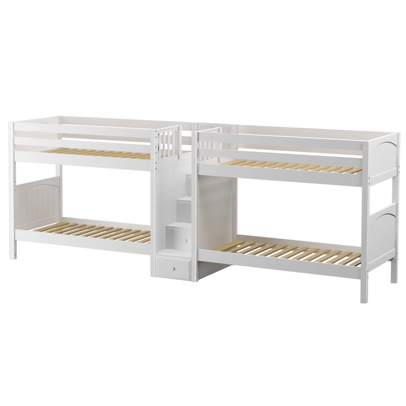 Maxtrix Twin Medium Quadruple Bunk Bed with Stairs