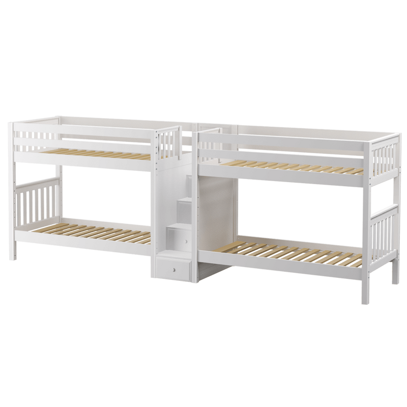 Maxtrix Twin Medium Quadruple Bunk Bed with Stairs