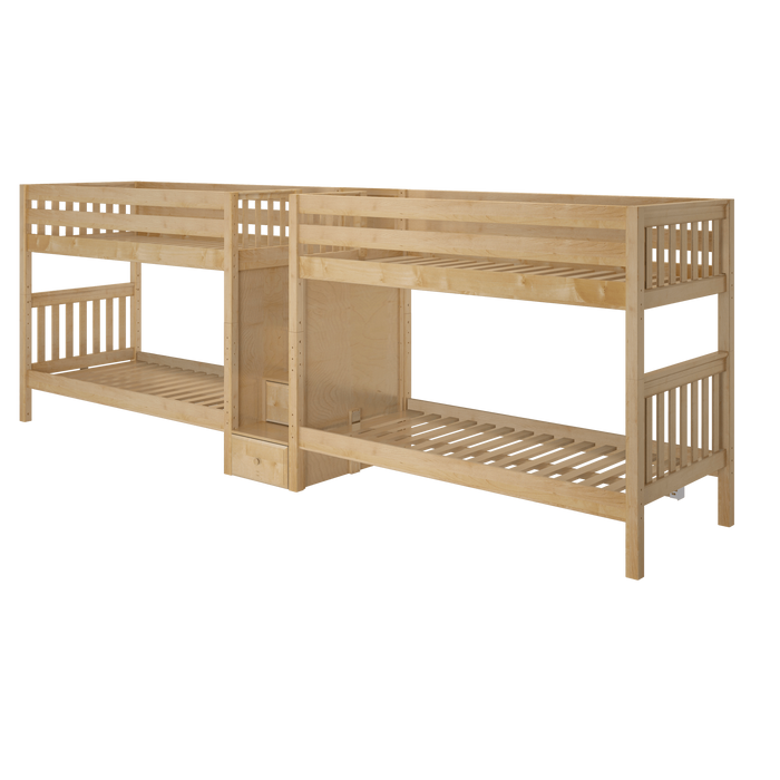 Maxtrix Twin XL Quadruple Bunk Bed with Stairs