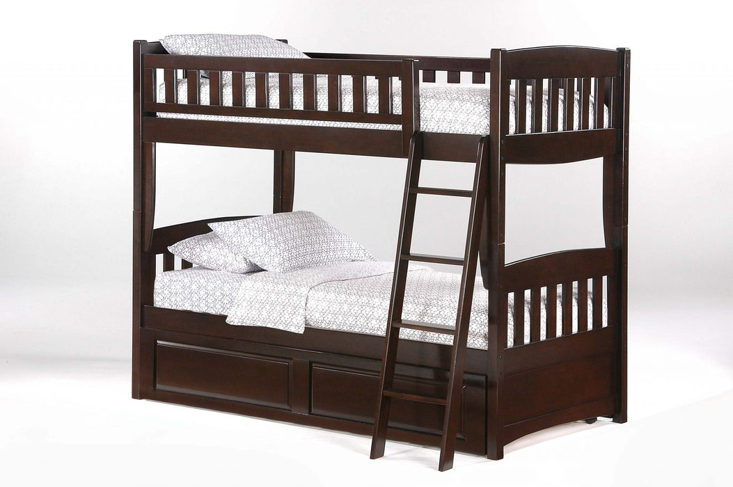 Night & Day Cinnamon Twin Twin Bunk Bed