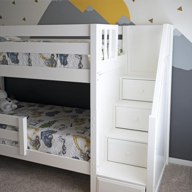 Maxtrix Twin Medium Bunk Bed with Stairs